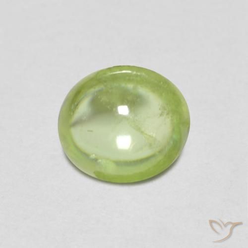 0.86ct 天然 薄いライブリーグリーン スフェーン, 楕円形, 透明