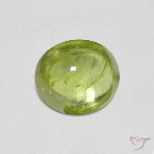 1.07ct 天然 薄いライブリーグリーン スフェーン, 楕円形, 透明
