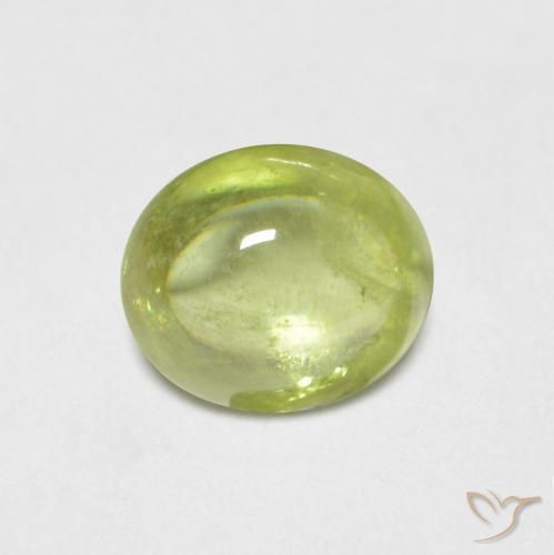 0.85ct 天然 ライトイエロー スフェーン, 楕円形, 透明