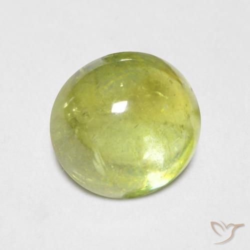 1.56ct 天然 ライトイエロー スフェーン, 楕円形, 透明