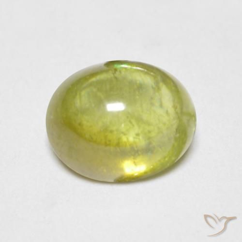 1.30ct 天然 ライトグリーンがかったイエロー スフェーン, 楕円形, 透明