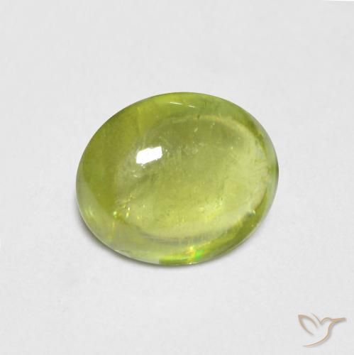 0.91ct 天然 レモンイエロー スフェーン, 楕円形, 透明