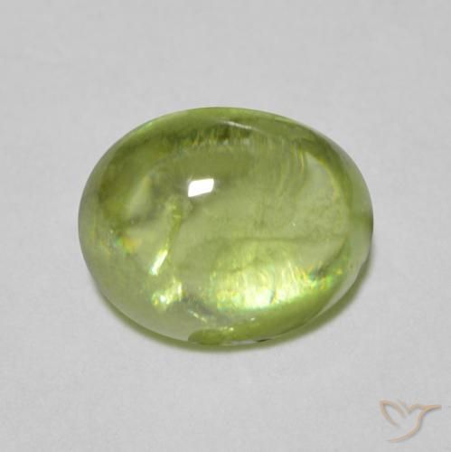 1.30ct 天然 薄いライブリーグリーン スフェーン, 楕円形, 透明