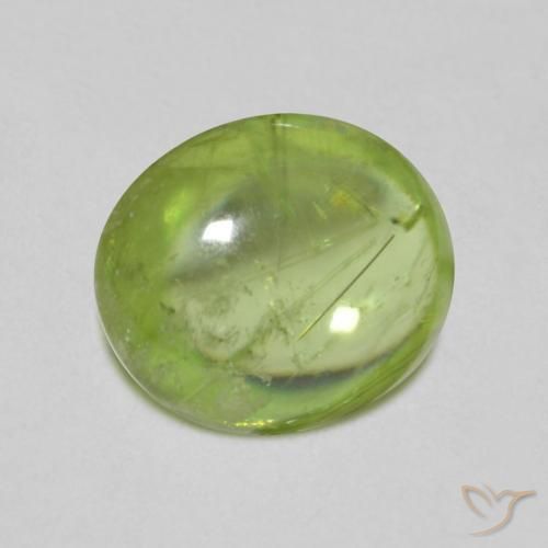 1.34ct 天然 薄いライブリーグリーン スフェーン, 楕円形, 透明