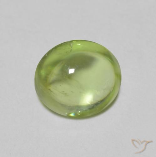 0.90ct 天然 薄いライブリーグリーン スフェーン, 楕円形, 透明
