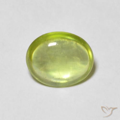 1.25ct 天然 鮮やかなグリーン スフェーン, 楕円形, 透明
