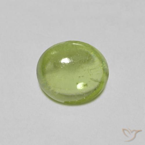 1.08ct 天然 薄いライブリーグリーン スフェーン, 楕円形, 透明