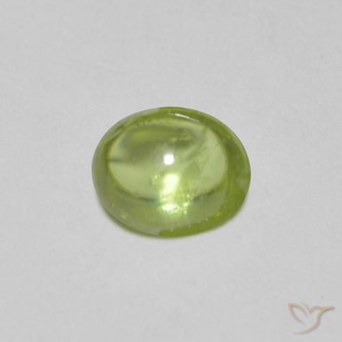 0.87ct 天然 ミディアムグリーン スフェーン, 楕円形, 透明