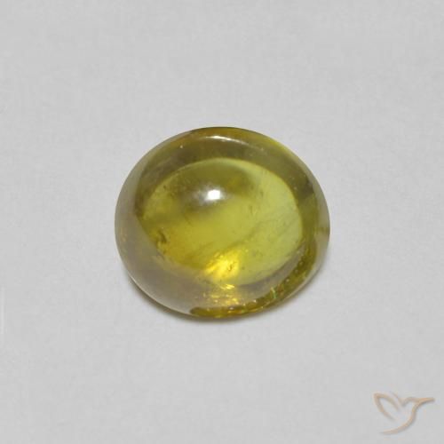 1.13ct 天然 ウォームグリーン スフェーン, 楕円形, 透明