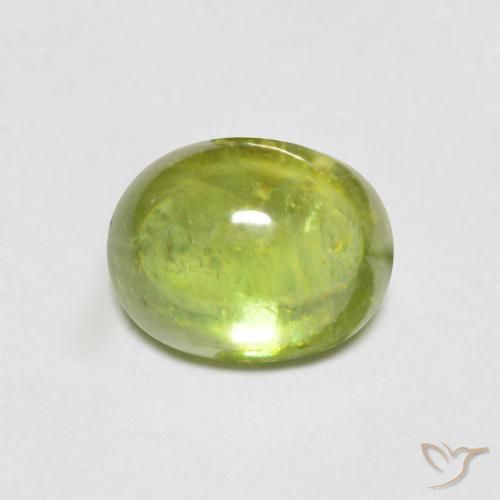 1.55ct 天然 鮮やかなグリーン スフェーン, 楕円形, 透明