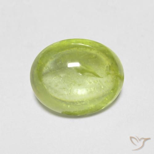 1.56ct 天然 鮮やかなグリーン スフェーン, 楕円形, 透明