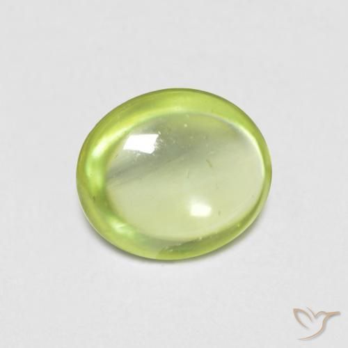 0.63ct 天然 鮮やかなグリーン スフェーン, 楕円形, 透明