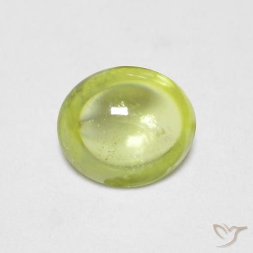 0.75ct 天然 ライムグリーン スフェーン, 楕円形, 透明