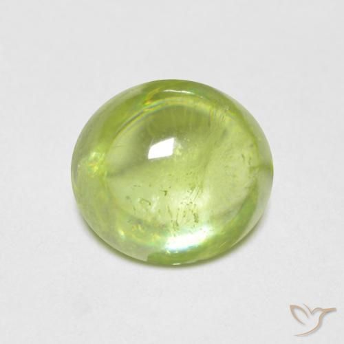 1.58ct 天然 鮮やかなグリーン スフェーン, 楕円形, 透明