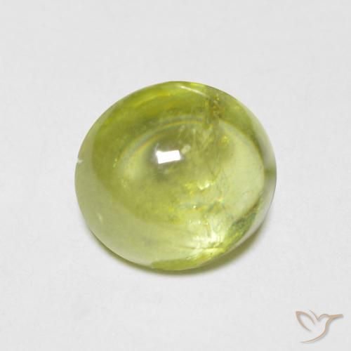 1.58ct 天然 オリーブグリーン スフェーン, 楕円形, 透明