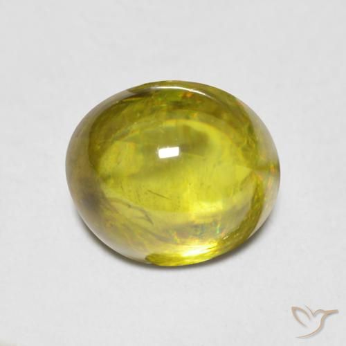 1.78ct 天然 ミディアムグリーン スフェーン, 楕円形, 透明