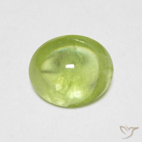 1.33ct 天然 黄みがかったグリーン スフェーン, 楕円形, 透明