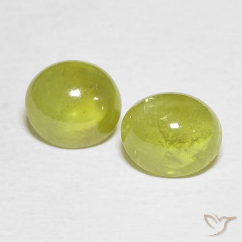 3.74ctw 天然 Pineapple yellow スフェーン, 楕円形, 半透明