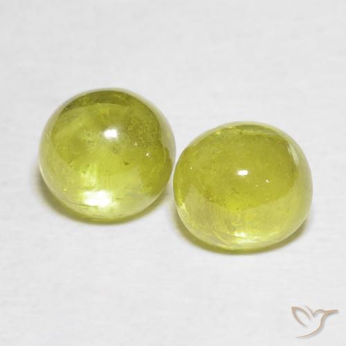 3.07ctw 天然 Pineapple yellow スフェーン, 楕円形, 透明