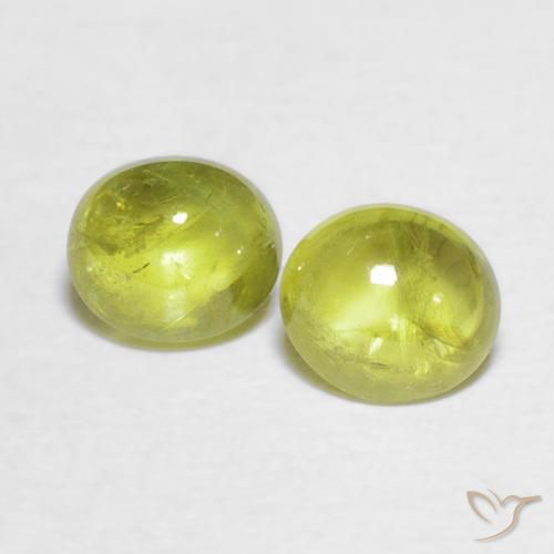 1.98ctw 天然 Pineapple yellow スフェーン, 楕円形, 透明