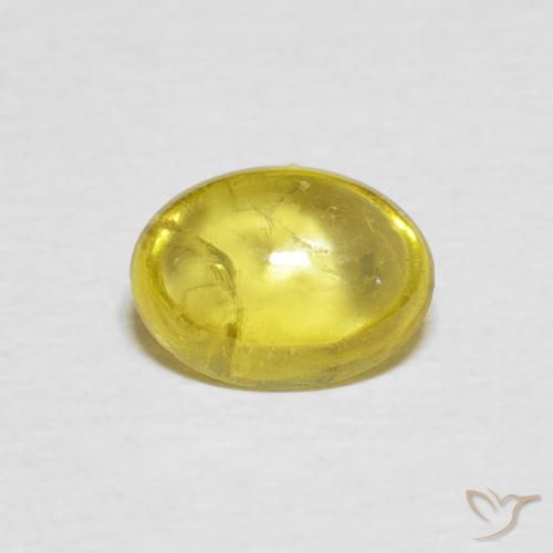 1.34ct 天然 薄いハニーイエロー スフェーン, 楕円形, 透明