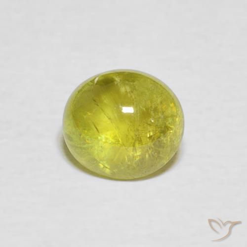1.18ct 天然 ミディアムイエロー スフェーン, 楕円形, 透明