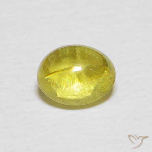 0.84ct 天然 ミディアムイエロー スフェーン, 楕円形, 透明