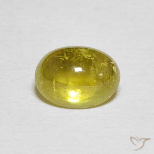 2.12ct 天然 ミディアムイエロー スフェーン, 楕円形, 透明