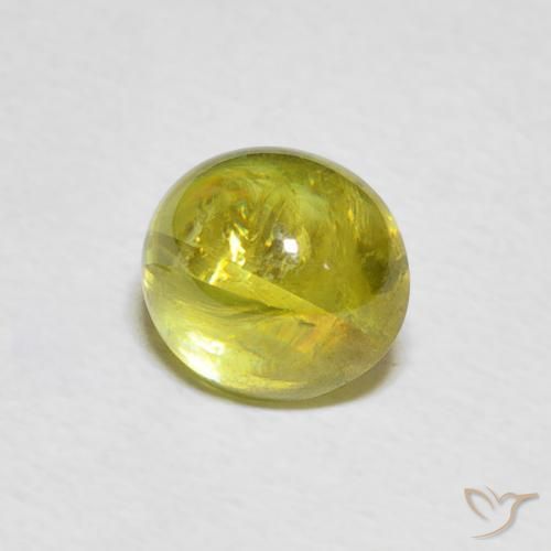 2.25カラットの天然Pineapple yellowスフェーン、楕円形、透明