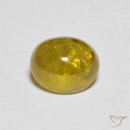 2.42ct 天然 アーシーイエロー スフェーン, 楕円形, 透明