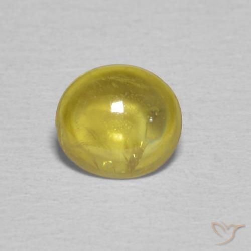 0.76ct 天然 ミディアムイエロー スフェーン, 楕円形, 透明