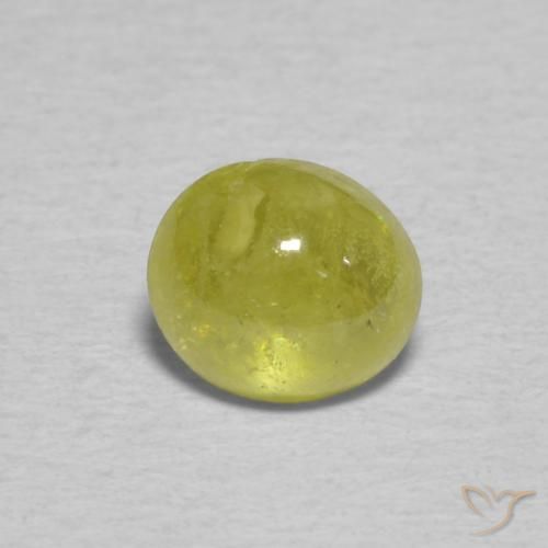 0.85ct 天然 ミディアムイエロー スフェーン, 楕円形, 透明