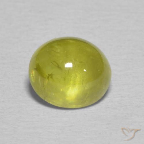 1.52ct 天然 ミディアムイエロー スフェーン, 楕円形, 透明