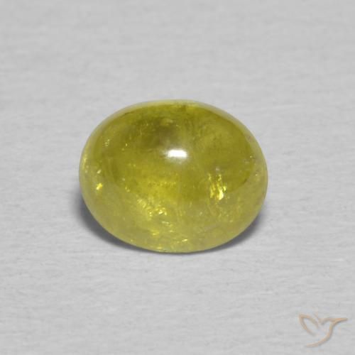 0.91ct 天然 Pineapple yellow スフェーン, 楕円形, 透明