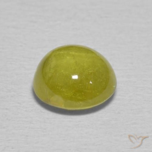 1.41カラットの天然Pineapple yellowスフェーン、楕円形、透明