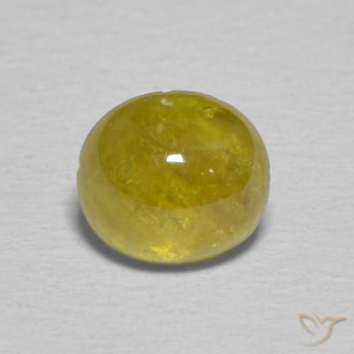 1.34ct 天然 Pineapple yellow スフェーン, 楕円形, 透明