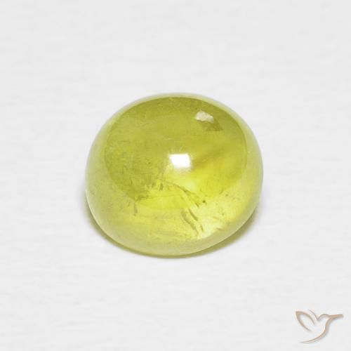 1.53ct 天然 黄みがかったグリーン スフェーン, 楕円形, 透明