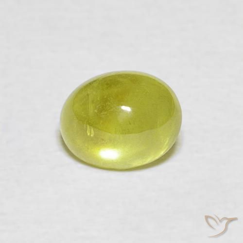 1.21ct 天然 ウォームアーシーグリーン スフェーン, 楕円形, 透明