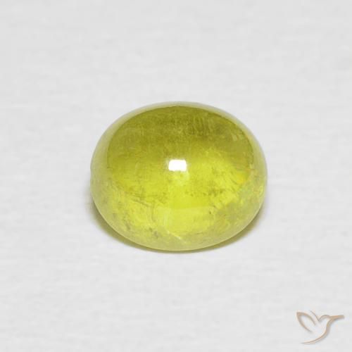 1.08ct 天然 ミディアムグリーン スフェーン, 楕円形, 透明