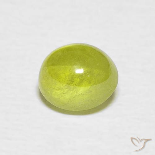 1.06ct 天然 ウォームフォレストグリーン スフェーン, 楕円形, 透明