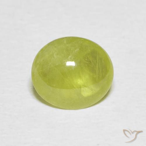 1.93ct 天然 ウォームアーシーグリーン スフェーン, 楕円形, 透明