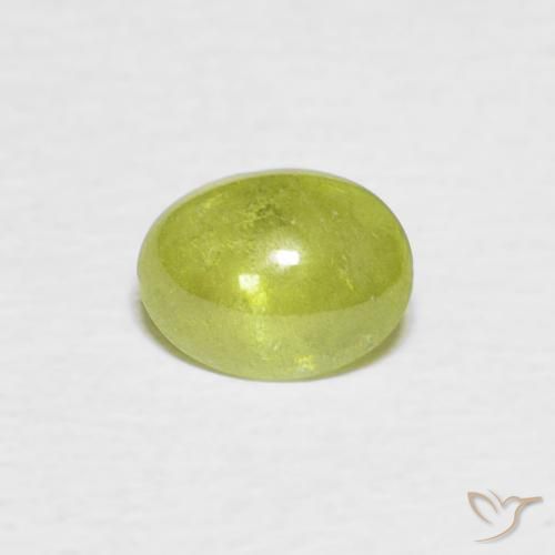 0.83ct 天然 ミディアムグリーン スフェーン, 楕円形, 透明