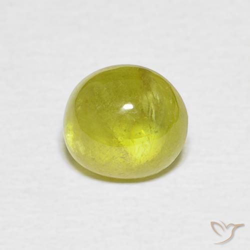 1.47ct 天然 黄みがかったグリーン スフェーン, 楕円形, 透明