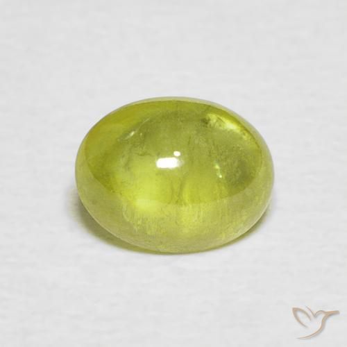1.30ct 天然 ミディアムイエロー スフェーン, 楕円形, 透明/半透明