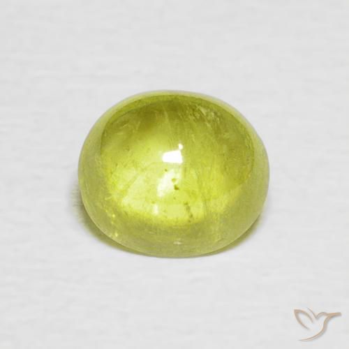1.18ct 天然 薄いレモンイエロー スフェーン, 楕円形, 透明
