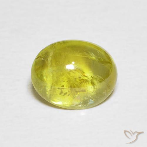 2.20ct 天然 ウォームアーシーグリーン スフェーン, 楕円形, 透明