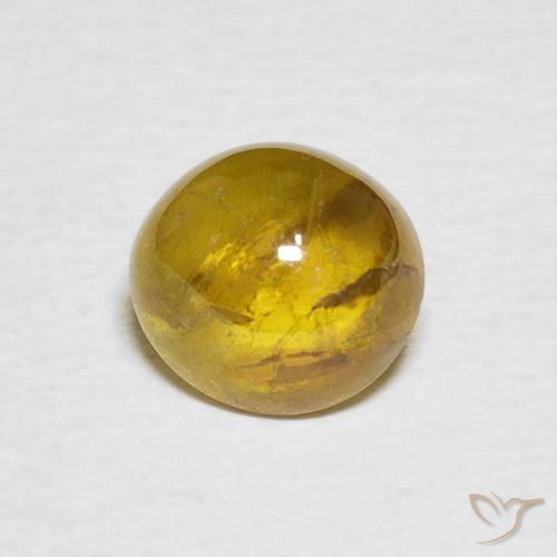 2.03ct 天然 グリーンがかったゴールデンブラウン スフェーン, 楕円形, 透明