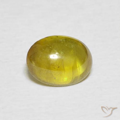 1.11ct 天然 ミディアムイエロー スフェーン, 楕円形, 透明