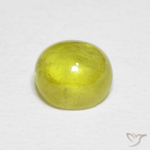 2.06ct 天然 緑ががかったイエロー スフェーン, 楕円形, 透明
