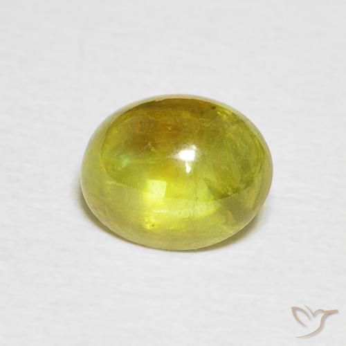 2.19ct 天然 ミディアムグリーン スフェーン, 楕円形, 透明